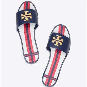 **SOLD***Tory Burch Logo Jelly Slide Sandals